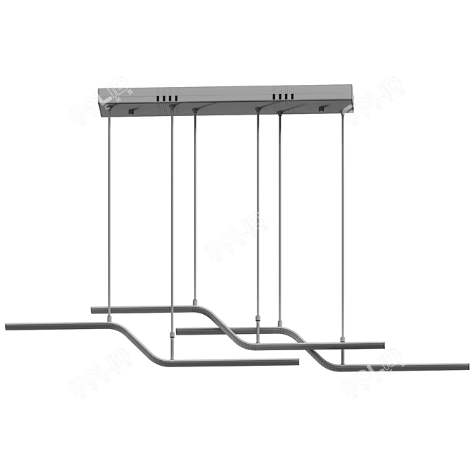  Modern LED Linear Pendant Light 3D model image 3