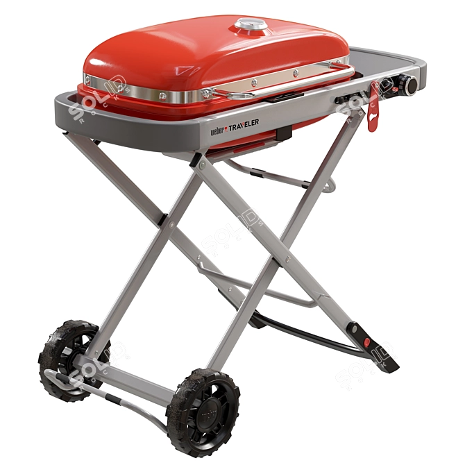 Portable Weber Gas Grill 3D model image 3