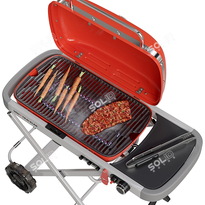 Portable Weber Gas Grill 3D model image 6