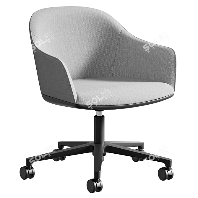 Elegant Vitra Softshell Chair 3D model image 1