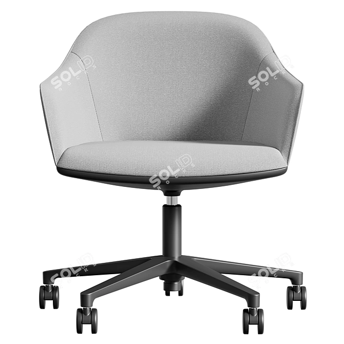 Elegant Vitra Softshell Chair 3D model image 3