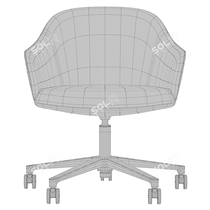 Elegant Vitra Softshell Chair 3D model image 4