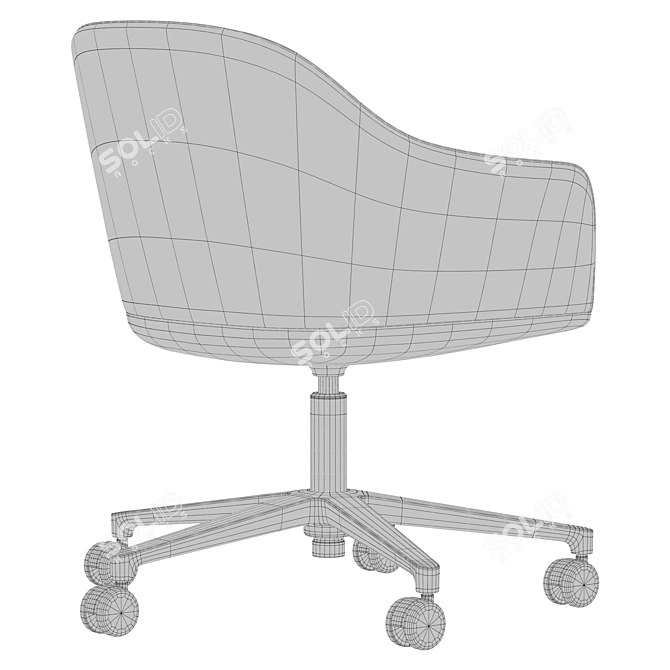 Elegant Vitra Softshell Chair 3D model image 5