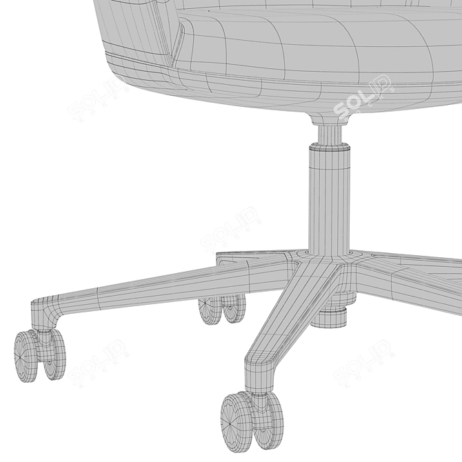 Elegant Vitra Softshell Chair 3D model image 7