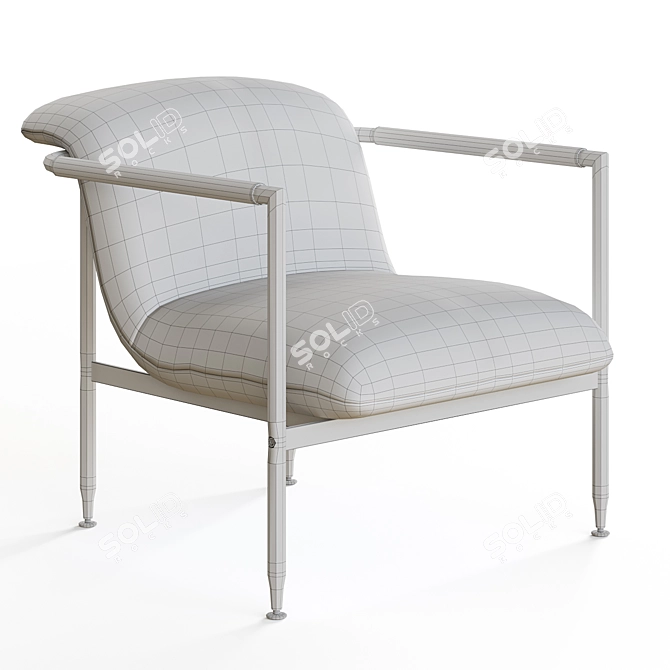 Esosoft Armchair: Elegant Comfort Choice 3D model image 6