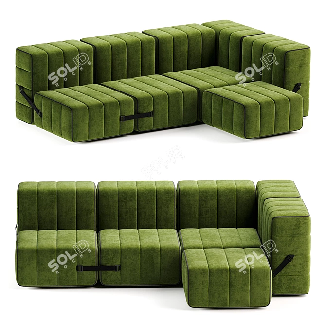  Versatile Curt Modular Sofa 3D model image 1