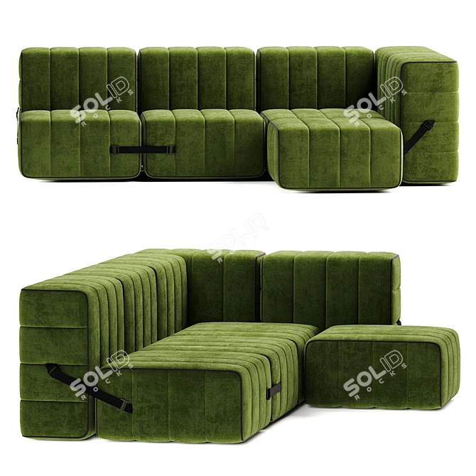  Versatile Curt Modular Sofa 3D model image 2