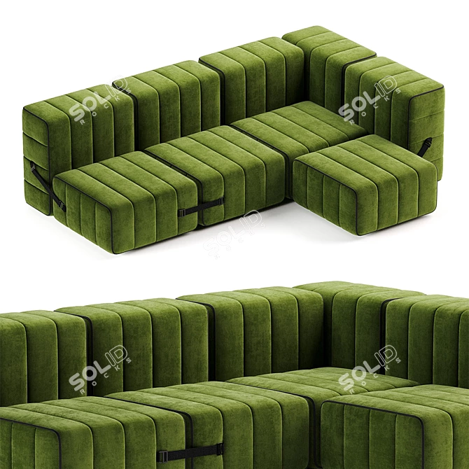  Versatile Curt Modular Sofa 3D model image 3