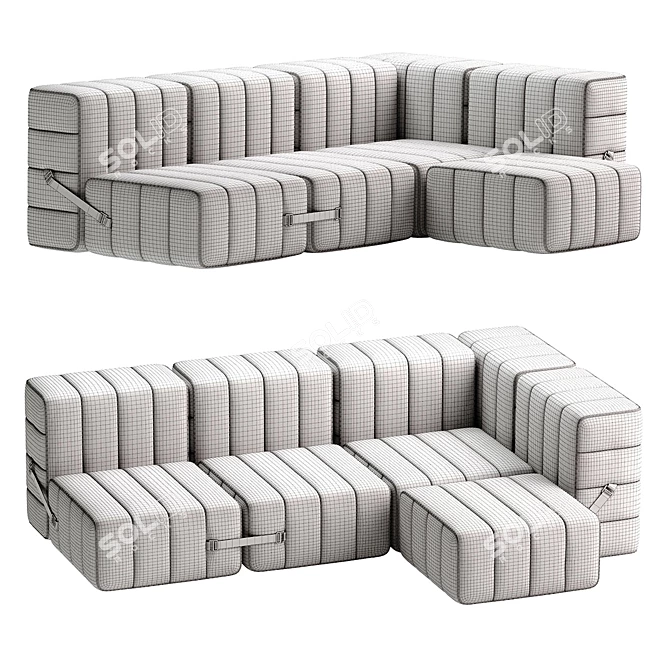  Versatile Curt Modular Sofa 3D model image 5