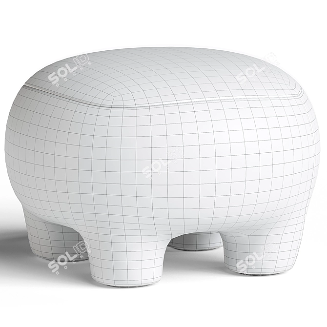 Tutaller Folk Puff Seat Design 3D model image 3