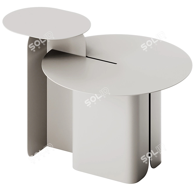 Modern Steel Hip Hop Tables 3D model image 2
