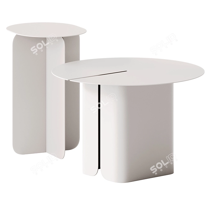 Modern Steel Hip Hop Tables 3D model image 3