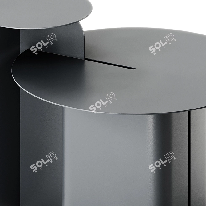 Modern Steel Hip Hop Tables 3D model image 4