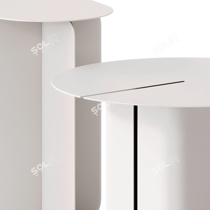Modern Steel Hip Hop Tables 3D model image 5