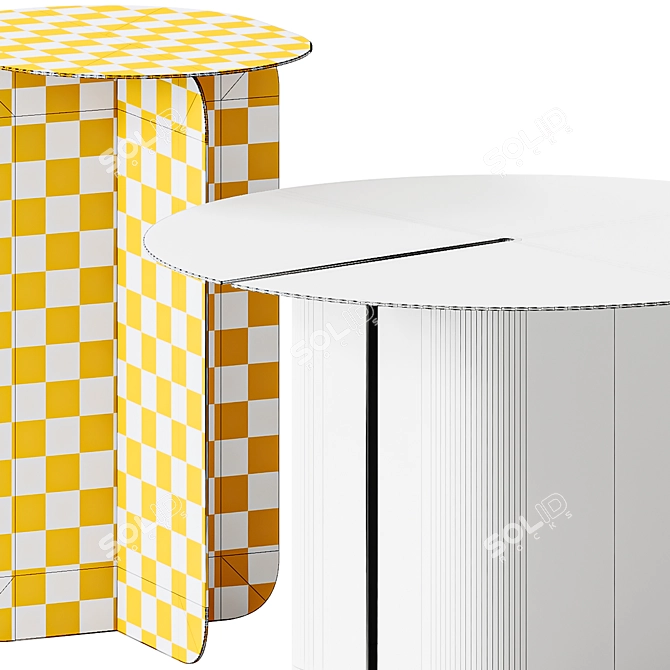 Modern Steel Hip Hop Tables 3D model image 7