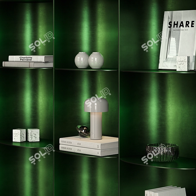 Designer Hanging Shelf Como 3D model image 6