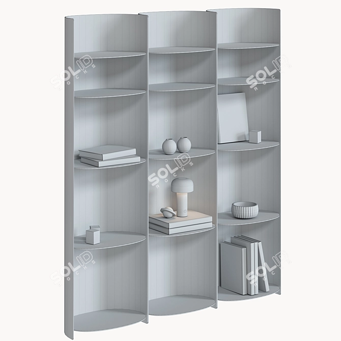 Designer Hanging Shelf Como 3D model image 7