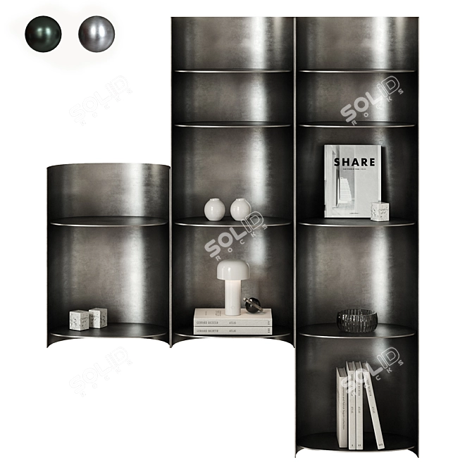 Designer Hanging Shelf Como 3D model image 8