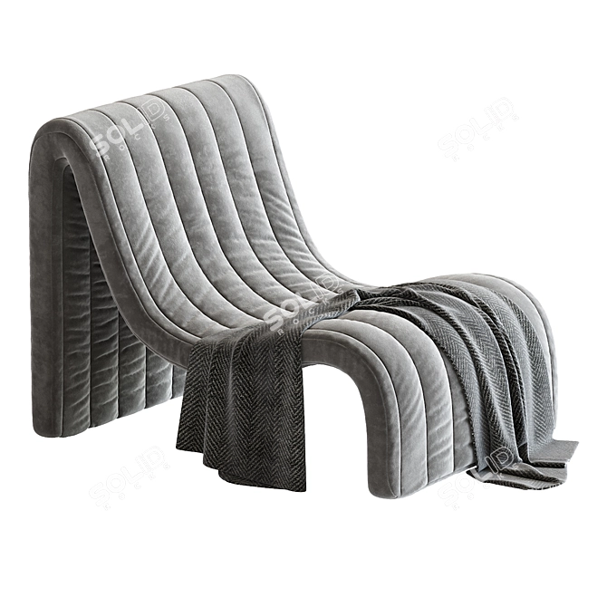 Sleek Modern Armchair N_2 3D model image 2