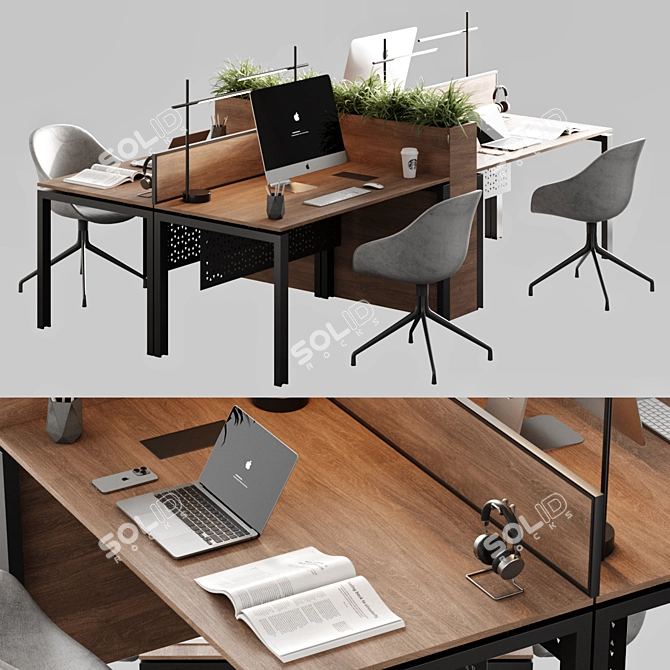 Domino Desk System Compact Solution 3D model image 2