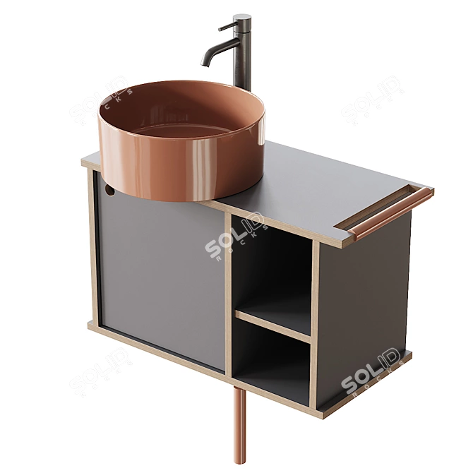 `Cielo Theo 78 Vanity Set`. 3D model image 4