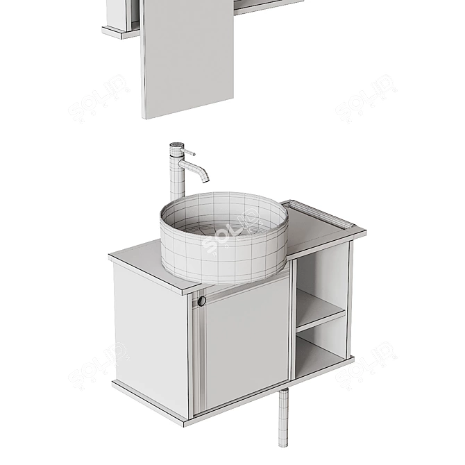 `Cielo Theo 78 Vanity Set`. 3D model image 5