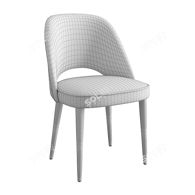 Tyler Chair: Scandinavian Chic Stool 3D model image 5