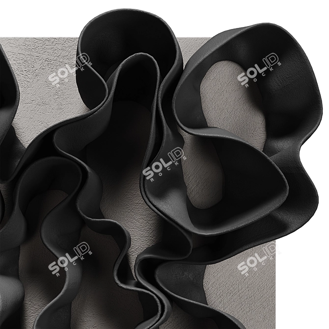 Wall Draped Decor Panel 3D model image 4