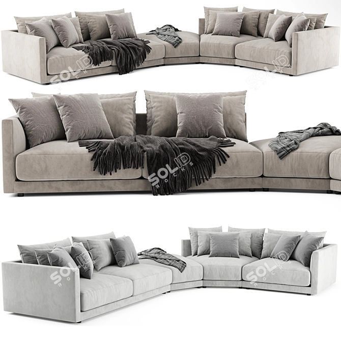 Modern Poliform Bristol Sofa Design 3D model image 1