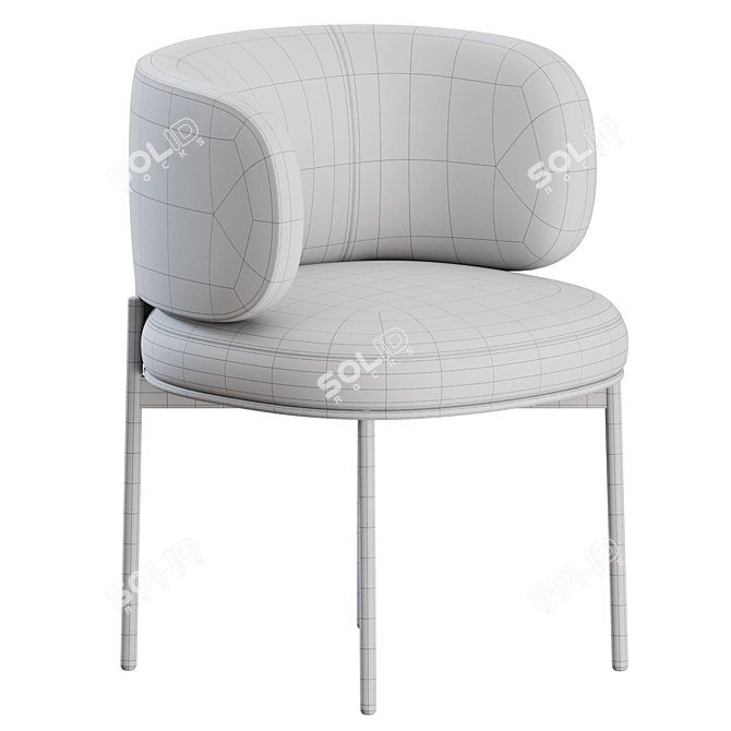 Gallotti&Radice AKIKO Chair: Modern Dining Elegance 3D model image 3