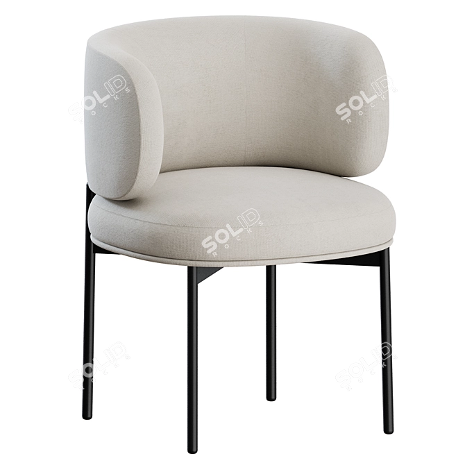 Gallotti&Radice AKIKO Chair: Modern Dining Elegance 3D model image 4