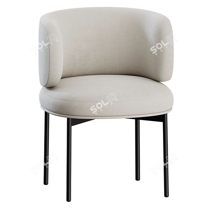 Gallotti&Radice AKIKO Chair: Modern Dining Elegance 3D model image 5