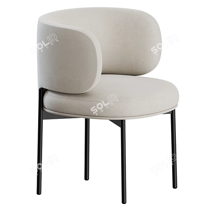 Gallotti&Radice AKIKO Chair: Modern Dining Elegance 3D model image 6