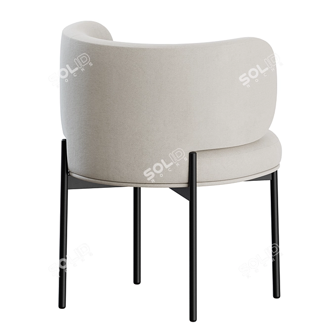 Gallotti&Radice AKIKO Chair: Modern Dining Elegance 3D model image 7