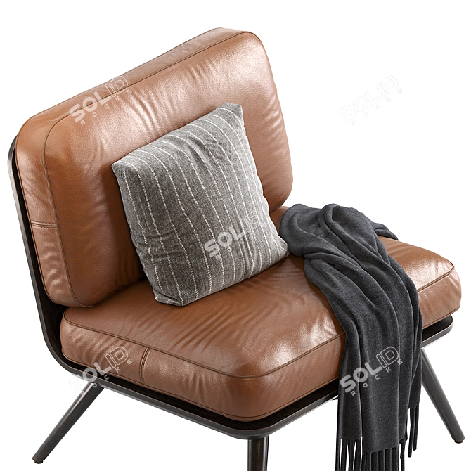 Modern Spine Lounge Chair 2016 3D model image 5