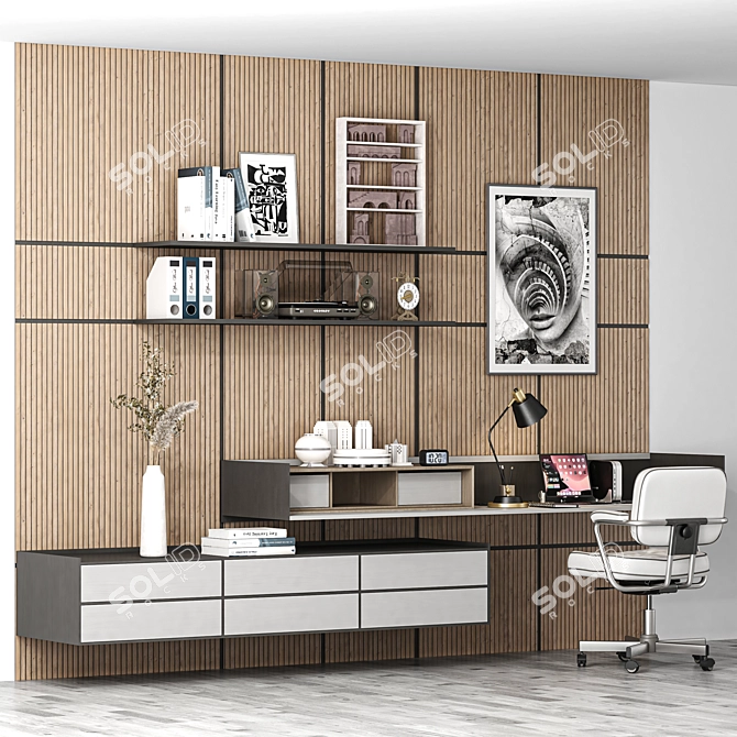 Versatile Workstation Furniture 3D model image 4