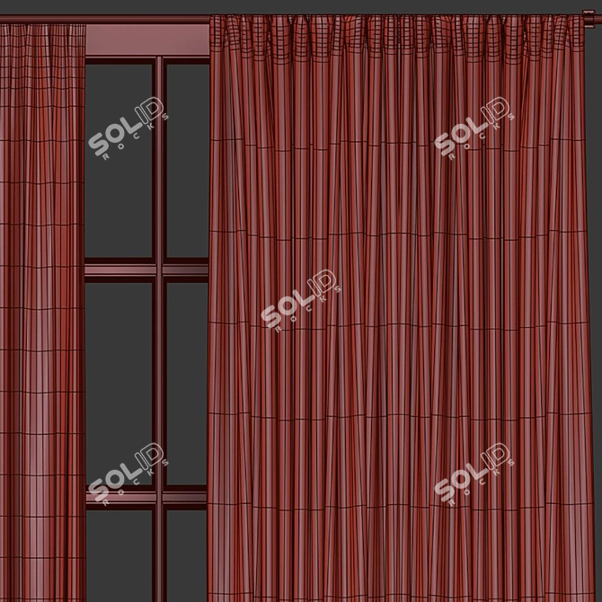 Refined Curtain Design 3D model image 5