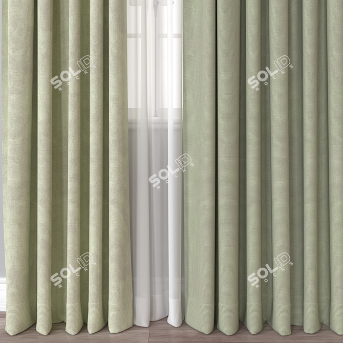 Versatile 3D Curtain Model 3D model image 3