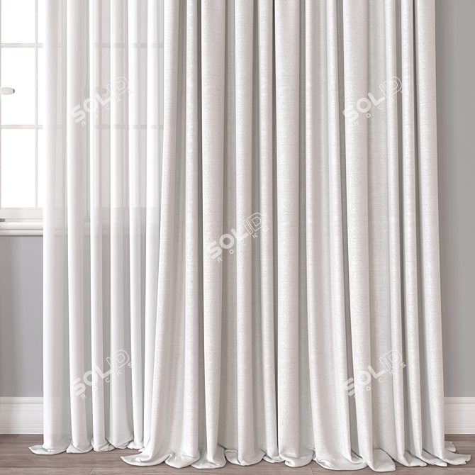 Window Treatment 3D Model Export 3D model image 2