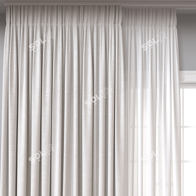 Window Treatment 3D Model Export 3D model image 3