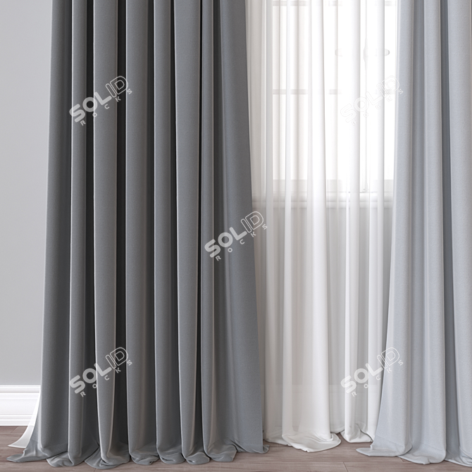  3D Curtain Model Export 111k 3D model image 2