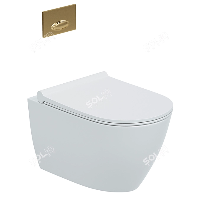 BOCCHI Venezia Hanging Toilet 3D model image 2