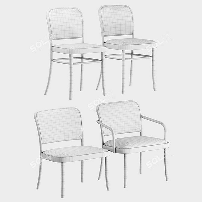 Designer Brown Chair Export FBX 3D model image 6