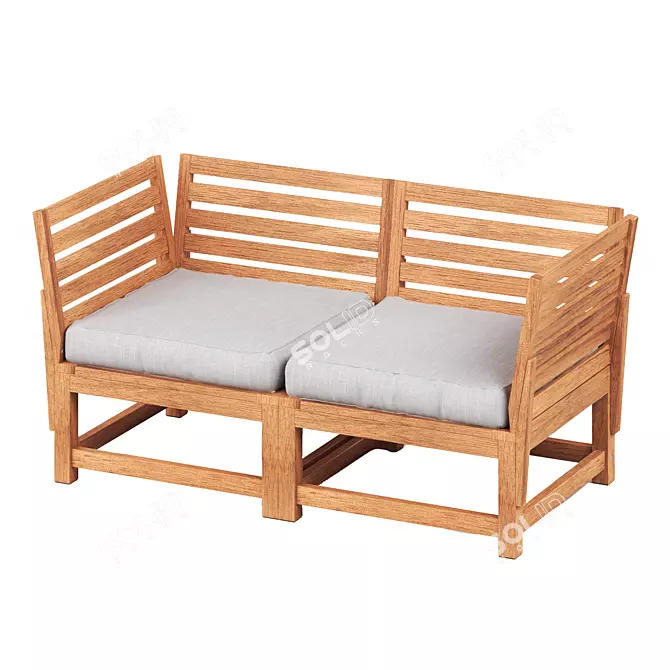 Outdoor Modular 2-Seater Sofa Set 3D model image 5