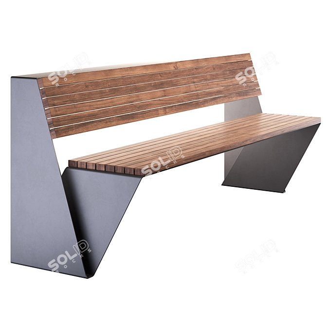 Corona 9 Physical Material Bench 3D model image 2