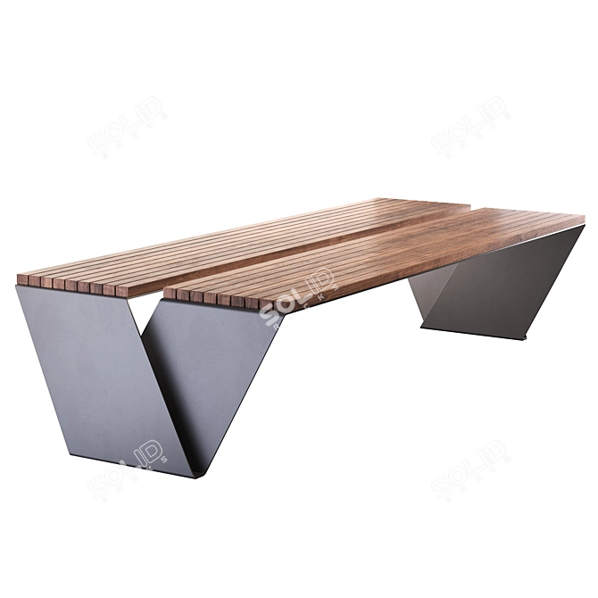 Corona 9 Physical Material Bench 3D model image 4