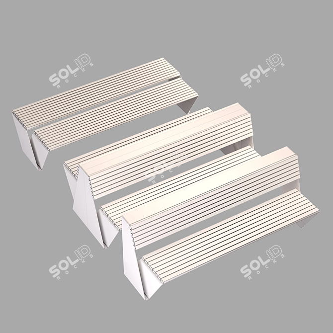 Corona 9 Physical Material Bench 3D model image 5