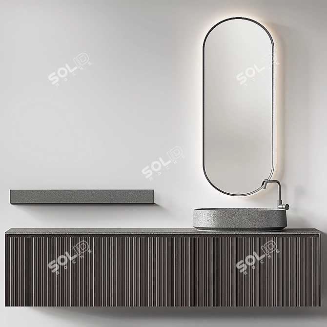 Elegant Edone Vanity Set 3D model image 1