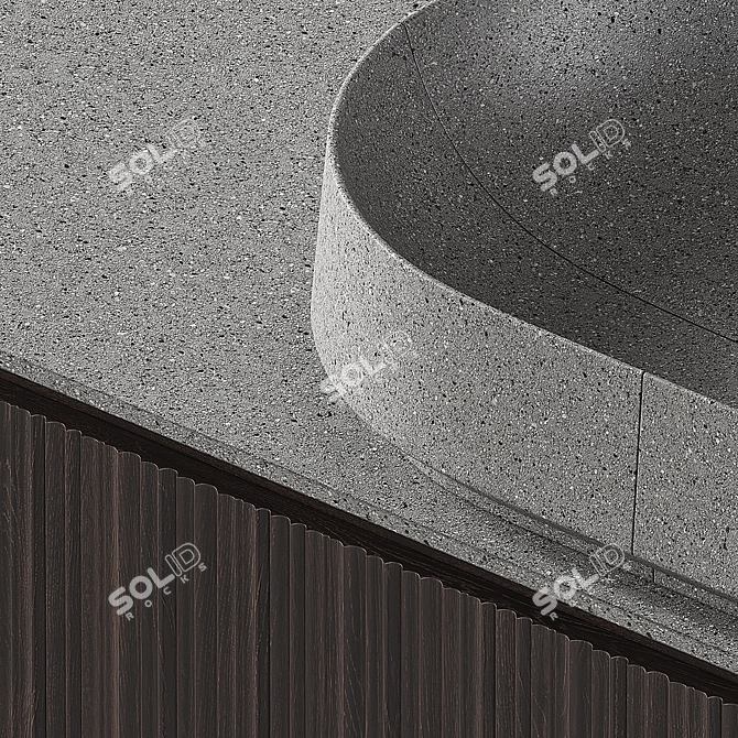 Elegant Edone Vanity Set 3D model image 4