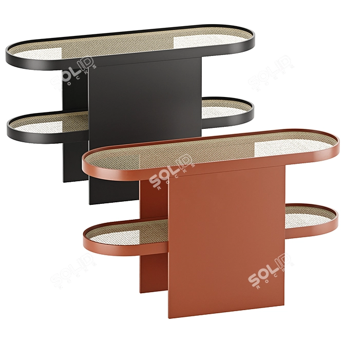 Modern Copper Console Table by Patricia Urquiola 3D model image 3